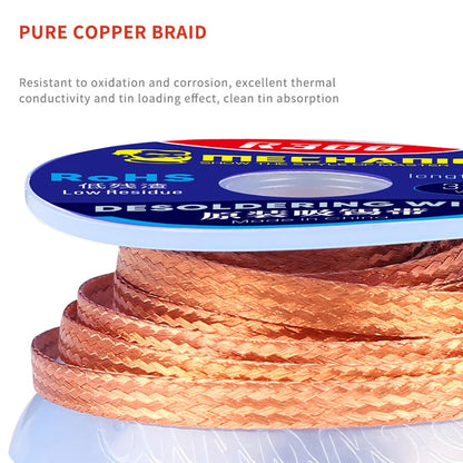 MECHANIC Desoldering Braid Wick (1.5M) - Premium Solder Remover