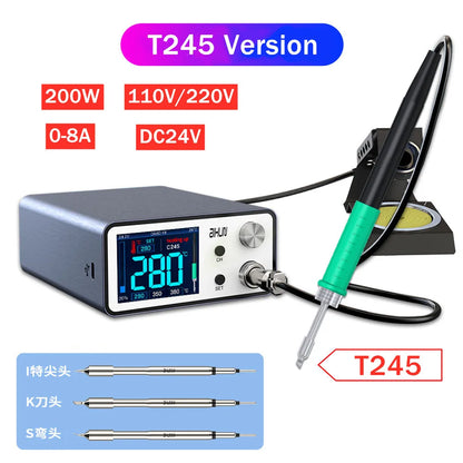 Aixun 200W T3A Intelligent Soldering Station with Electric Soldering Iron T12 T245 936 Handle Welding Tips for SMD BGA Repair