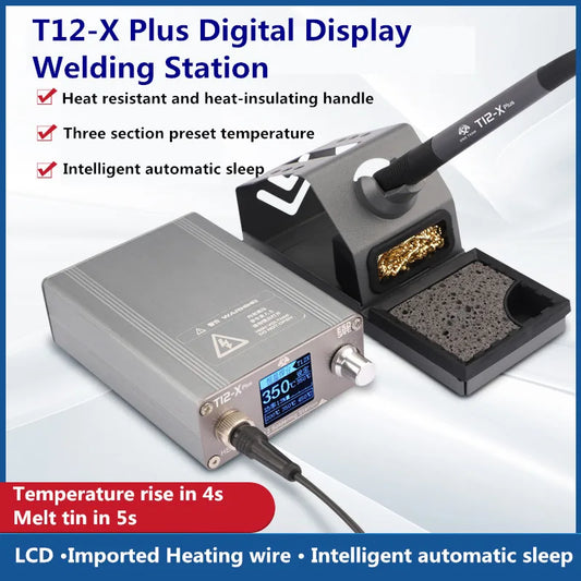 Estación de soldadura OSS T12-X PLUS Soldador electrónico con puntas T12 para reparación de PCB Soldadura de placas de teléfonos móviles Herramientas de reparación