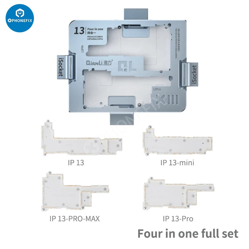 QIANLI ISocket 4IN1 for iPhone X 11 12 13 14 15 16 17 Pro Max Motherboard Test Fixture Double-deck Motherboard Function Tester