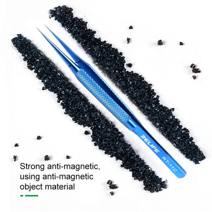 RELIFE 0.1mm Titanium Alloy Non-magnetic High Hardness Aviation Ultra-Precise Step Structure Tweezers Phone IC Chip Repair