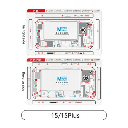 MaAnt screw positioning plus magnetic pad for iPhone X-15pro Max screw holder chart pad mobile phone repair and disassembly tool