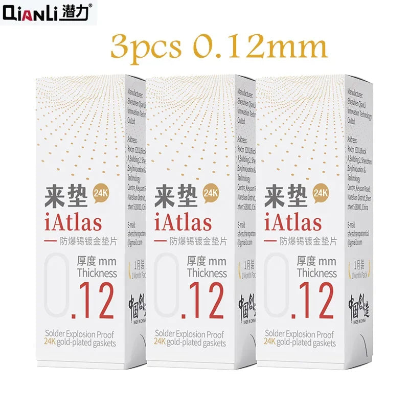Qianli iAtlas 24k Explosion Proof Gold-plated Foil Gasket for Phones Mainboard Middle Frame Chip Filling Reballing Repair Tool