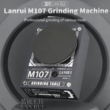LANRUI M107 Multifunctional Disc Polishing/Grinding Machine for Tweezers Blade Test Probes Repair Tool Metal Wood Jade Grindin