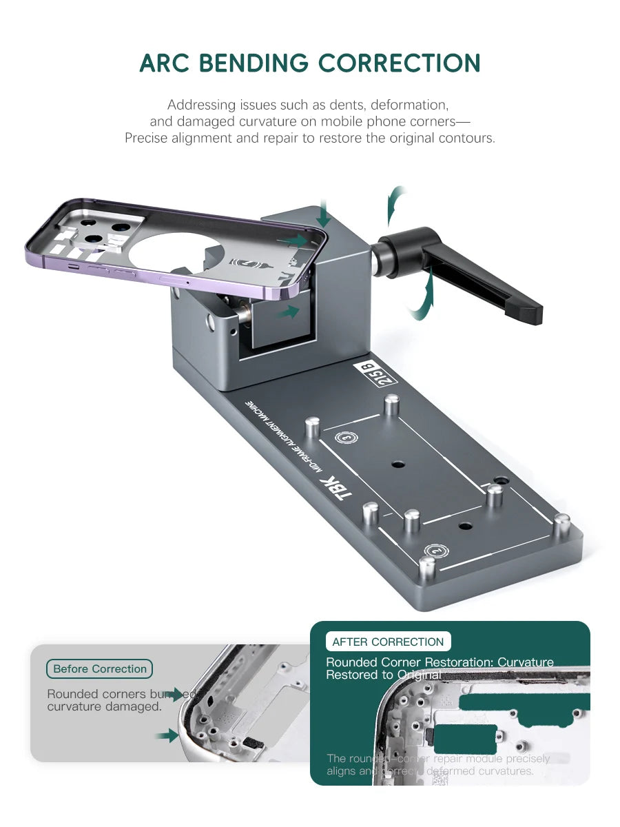 TBK 215B Phone Mid-Frame Straightening and Corner Correction Fixture