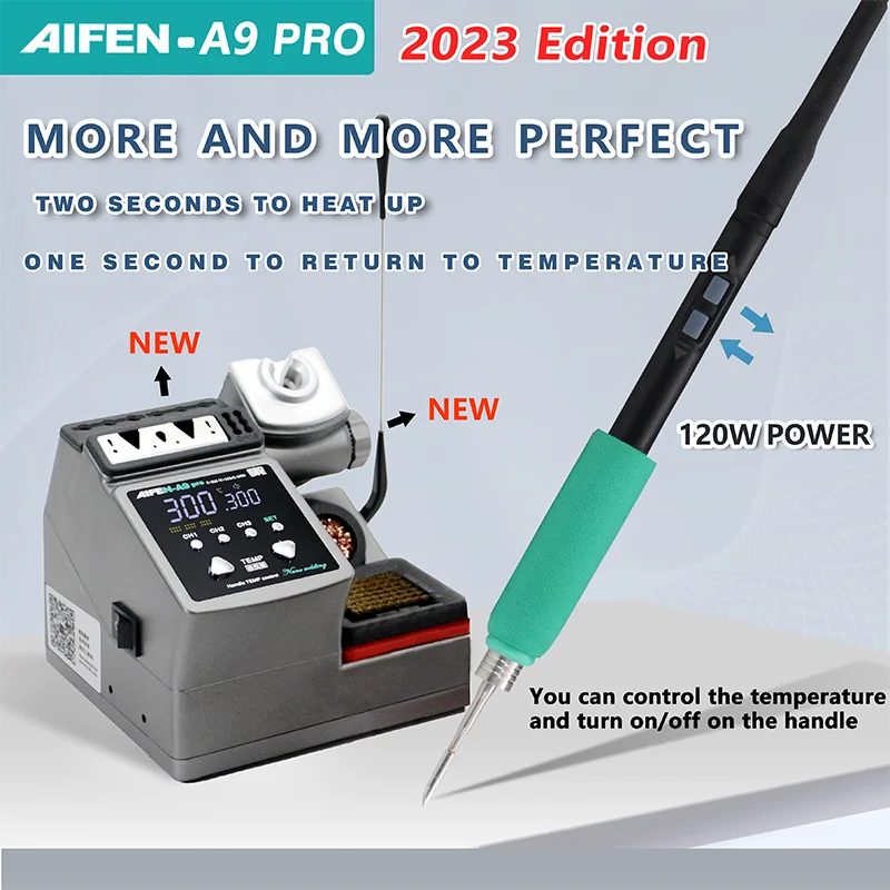AIFEN A9pro Soldering Station Compatible Original Soldering Iron Tip 210/245/115 Handle Control Temperature Welding Rework