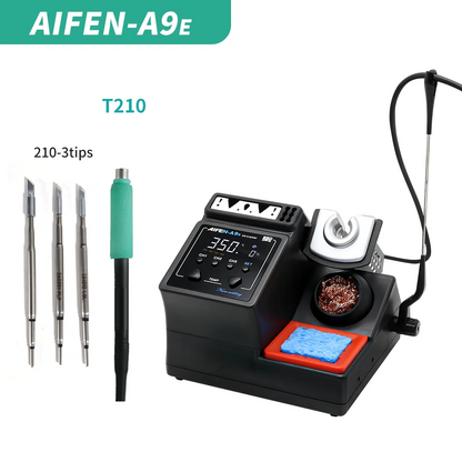 Estación de soldadura AIFEN A9E de 160 W con calentamiento rápido, compatible con puntas C210 y C245, para soldadura electrónica y retrabajo.