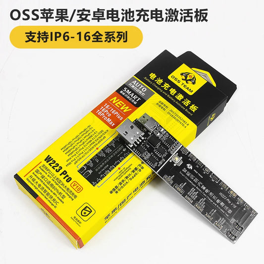 Placa de activación de batería OSS W223Pro V10 para iPhone 6-16 Pro Max y Android, carga rápida de 3 A, herramienta universal para reparar teléfonos con circuitos integrados de carga
