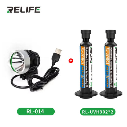 RELIFE 2 in 1 Smart Cold Air UV Curing RL-UVH902 3S Quick Drying Solder Resistance Oil RL-014C Intelligent Curing Lamp