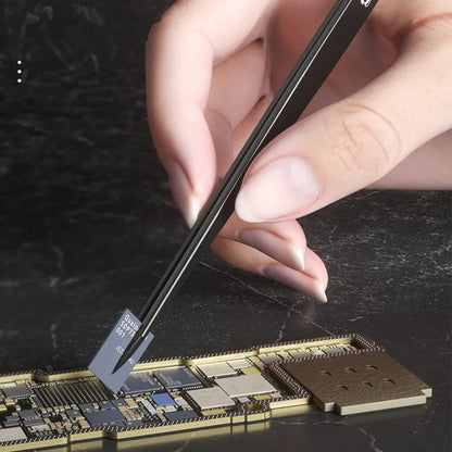 MECHANIC KS-11 Hand-polished Jump Wire Tweezers for Mobile Phone Maintenance High Precision Non-magnetic Ultra-fine Clips