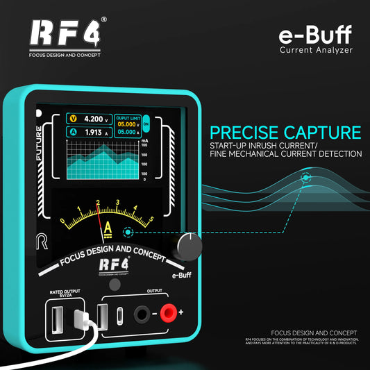 RF4 e-BUFF 0-32V 5A Adjustable DC Power Supply and Current Analyzer