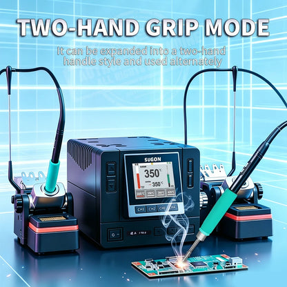 SUGON T66 230W Soldering Station Intelligent Dual Rework Station Fast Heating Welding Machine 7 Languages Phone PCB Repair Tools
