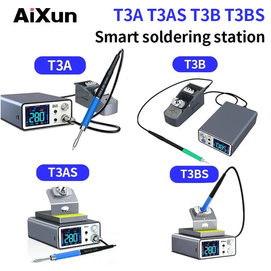 Estación de soldadura inteligente AIXUN T3A T3B T115/T210/T245/T12, estación de retrabajo para placas base, PCB, BGA y SMD, herramientas de soldadura y reparación BGA