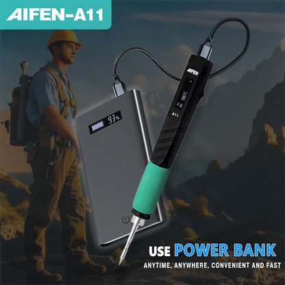 AIFEN A11 USB Soldering Station Charging Soldering Iron Portable For Cell-Phone Repair Welding Tools Compatible C210 Handle