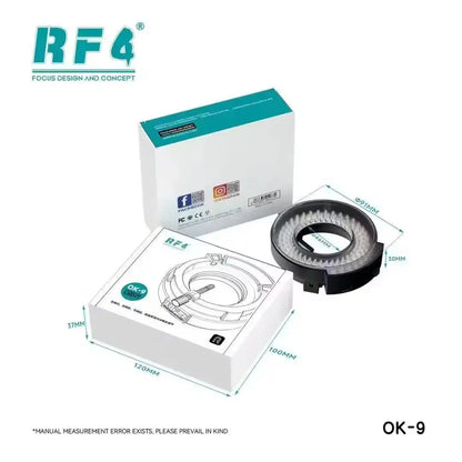 RF4 RF-OK-9 Anillo de luz para microscopio de 144 LED