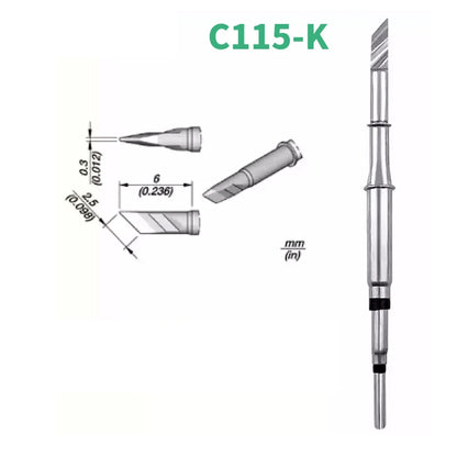 C115 Replacement Soldering Iron Tips - K/I/IS Profiles