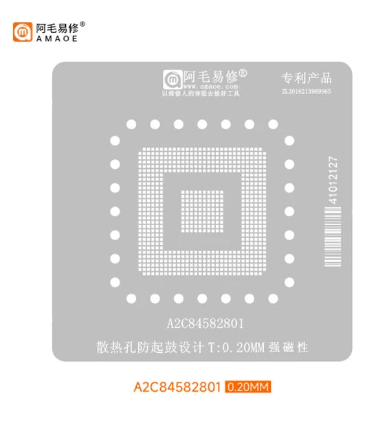 Kit de plataforma para reballing de BGA AMAOE para D70F3539A, A2C84582801 y A2C85753201