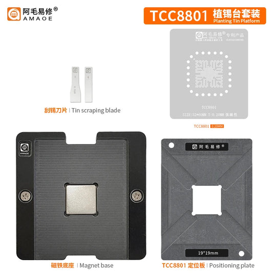 Plataforma magnética de reballing BGA AMAOE TCC8801