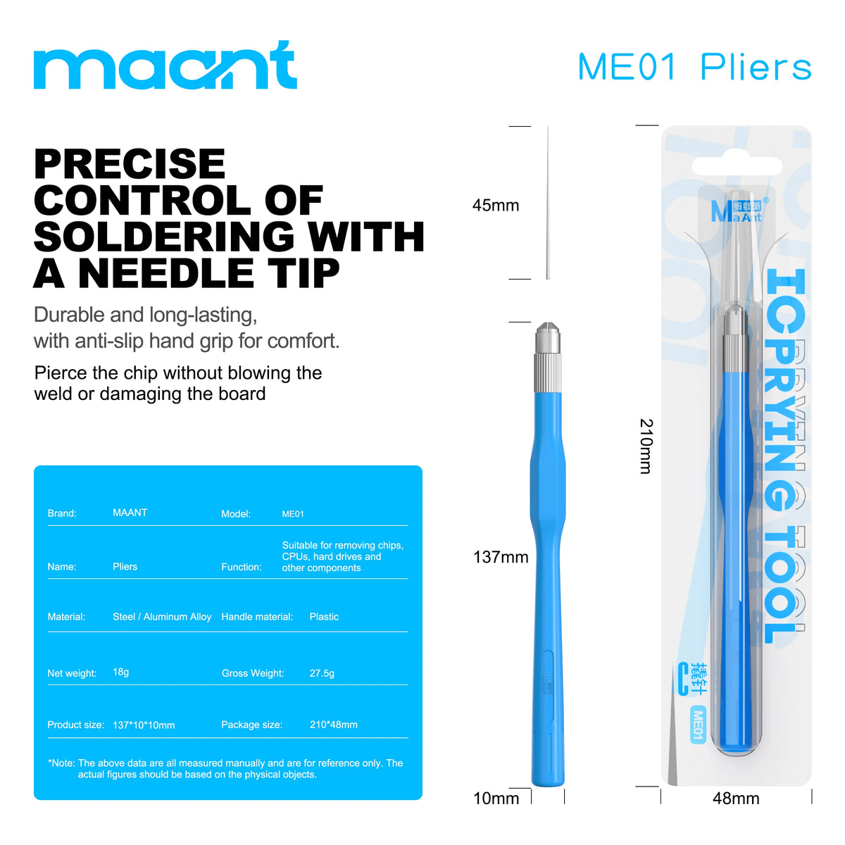 MAANT ME01 Nonmagnetic IC Prying Needle
