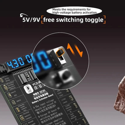 YCS DC25 Battery Activation Board 5V/9V for iPhone Android Phone Repair Auto Polarity USB Type-C Charging Board
