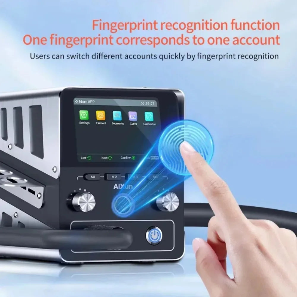 Aixun H314 Intelligent Hot Air Gun Soldering Station 1400W Digital High Power BGA Rework Heating Station With Nozzle