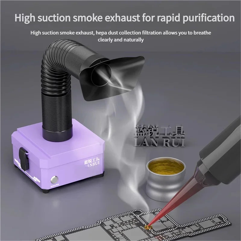 LANRUI L03 Welding Fume Extractor Air Purifier with HEPA Filter for Phone Repair Welding Smoke Dust Purification Instrument