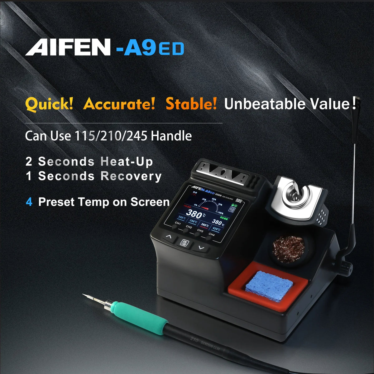 AIFEN A9ED Electronic Soldering Station C210 C245 Solder Iron Handle Welding Rework Tool for DIY And Electronics Rep