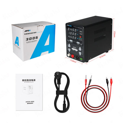 AIFEN 3006 6A 30V 180W Adjustable DC Power Supply Digit Lab Bench Power Stabilized Power Supply Voltage Regulator Switch