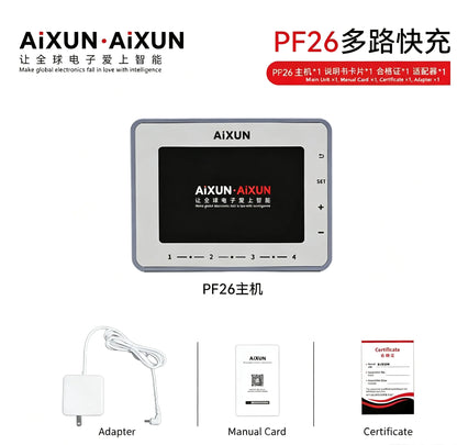 AiXun PF26 260W 8 Ports Multi-channel Charger Smart Digital Display USB Charging Deck for Mobile Phone Tablet PC Smart Device