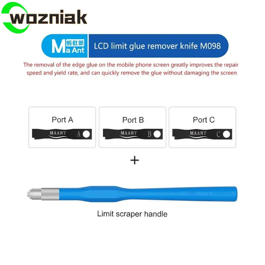 Cuchilla MAANT M098 para eliminación de adhesivo de LCD