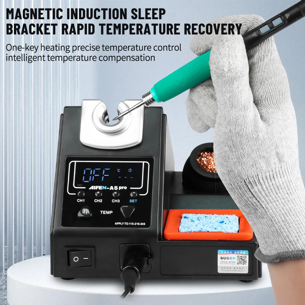 AIFEN A5Pro 120W Soldering Station Wire-Controlled Handle 245/210/115 Electronics Soldering Iron Rework Station BGA Repair Tools