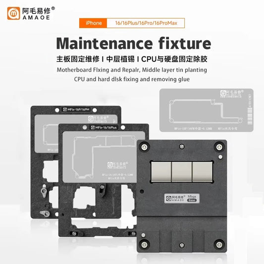 Plataforma de reballing de capa intermedia para iPhone AMAOE MFix