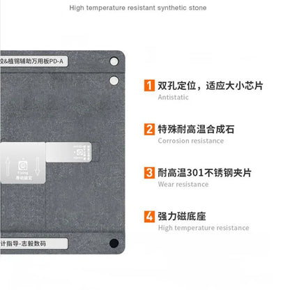 AMAOE Universal Magnetic BGA Reballing Platform & Base Fixture for Phone Motherboard & IC Repair