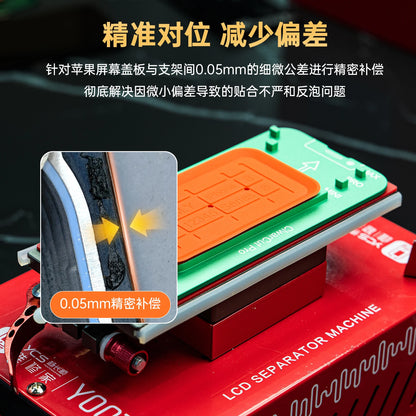 YCS Visual Screen Separation Mold for Straight & Curved Phones, Precise Alignment Cover Bracket Repair Fixture