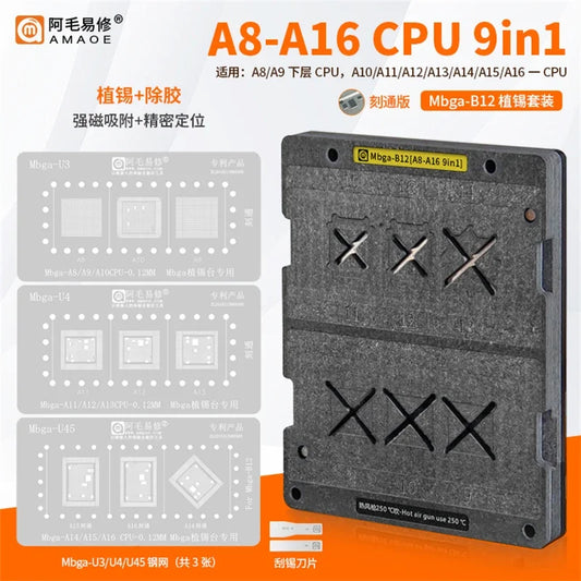 Kit de reballing de CPU para iPhone AMAOE MBGA-B12