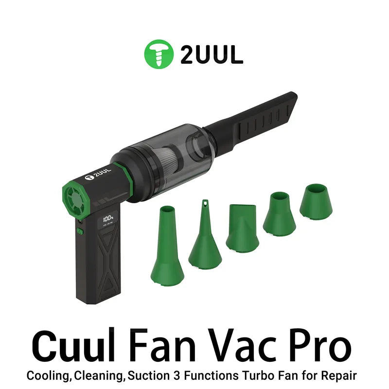 2UUL DA97 DA970 Cuul Fan Vac Pro Portable Air Blower 130000r/min 3 in 1 Mobile Phone Repair Cooling Cleaning Suction Turbo Fan