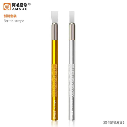 AMAOE Non-Magnetic Stainless Steel Solder Paste Scraper & Blades