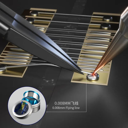 MECHANIC KS-11 Hand-polished Jump Wire Tweezers for Mobile Phone Maintenance High Precision Non-magnetic Ultra-fine Clips