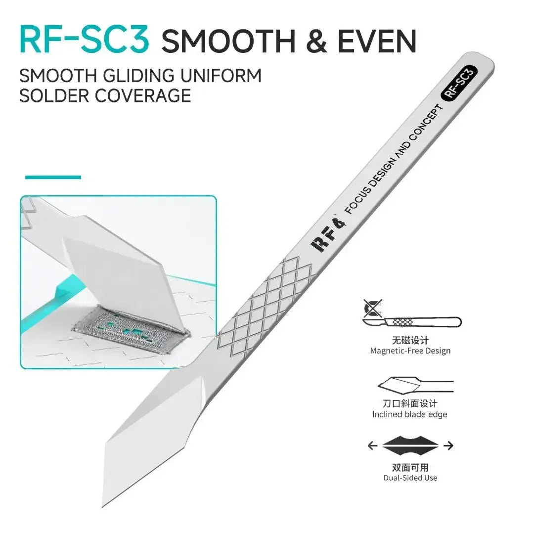 RF4 RF-SC3 Non-Magnetic Solder Spatula for PCB and IC Repair