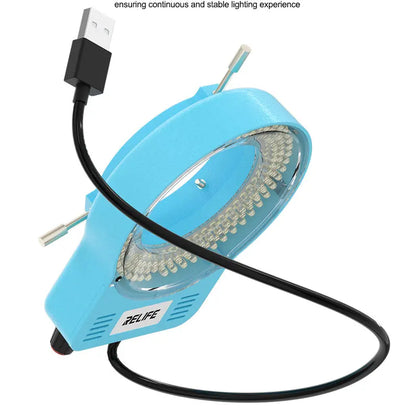 RELIFE RL-033M Microscope Light Source with 144 Lamp Beads Strong Focusing, Adjustable Brightness , Convenient USB Interface