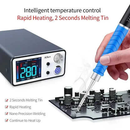 Aixun 200W T3A Intelligent Soldering Station with Electric Soldering Iron T12 T245 936 Handle Welding Tips for SMD BGA Repair