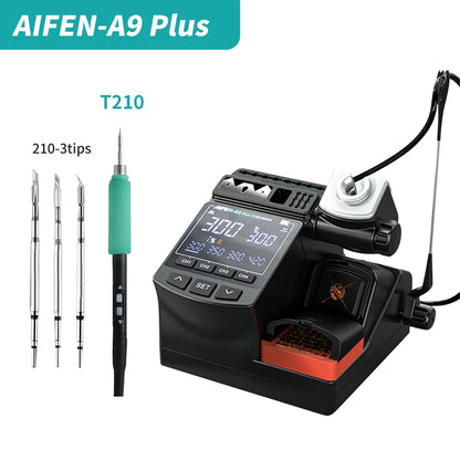AIFEN A9 Plus  Soldering Station Compatible Soldering Iron Tip 210/245/115 Handle Control Temperature Welding Rework Station