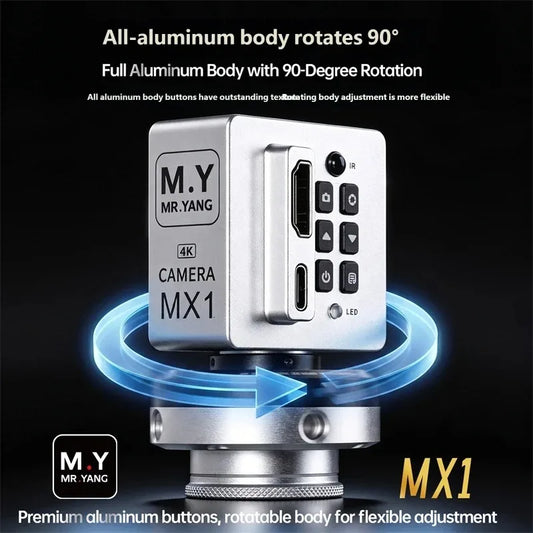 YCS M.Y-MX1 Cámara industrial multifuncional, cámara 4K, microscopio con cámara, cámara industrial HD en vivo, mantenimiento