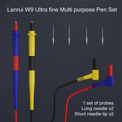 Lanrui W9 Multimeter Testing Cable Ultra Thin Multimeter Test Leads Replaceable Pen Tip Universal To Pointer/Digital Multimeter