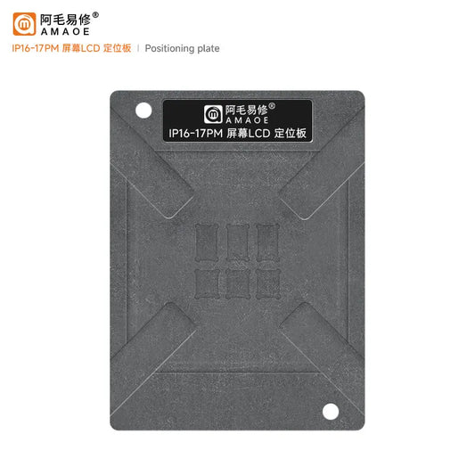 Plataforma de reballing BGA magnética Amaoe y juego de plantillas para reparación de circuitos integrados de pantalla de iPhone 16-17 Pro Max