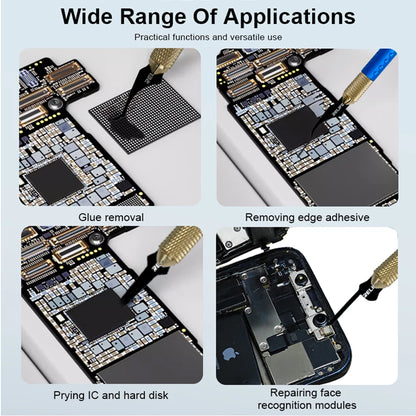 RELIFE TK5 8-in-1 Multi-Function Blade Set for Mobile Phone Repair Motherboard PCB IC CPU Adhesive Removal Pry Tool Cutting Tool