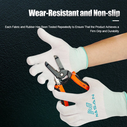 Guantes de nailon elástico NASAN para manipulación de componentes electrónicos, 12 pares