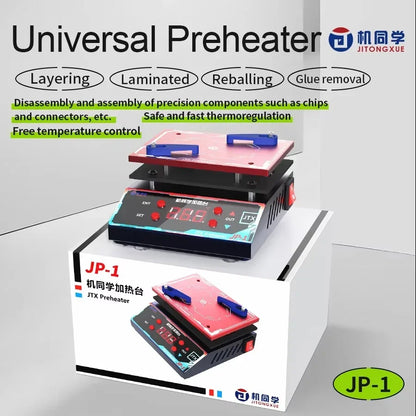 JTX JP-1 Universal Thermostatic Preheating Layering Platform For iPhone X-16 Pro Max Android PCB Layered Chip Glue Cleaning Tool