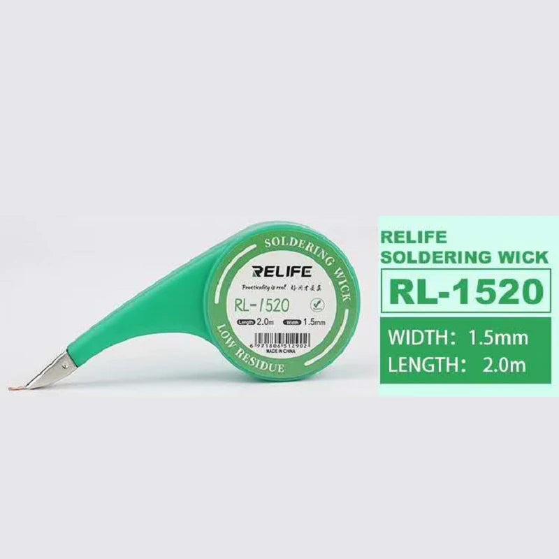 Relife Desoldering Braid Welding Solder Wick Wire No-Clean Low Residue Tin Repair Tool RL-1520 RL-2020 RL-2520 RL-3020 RL-3520
