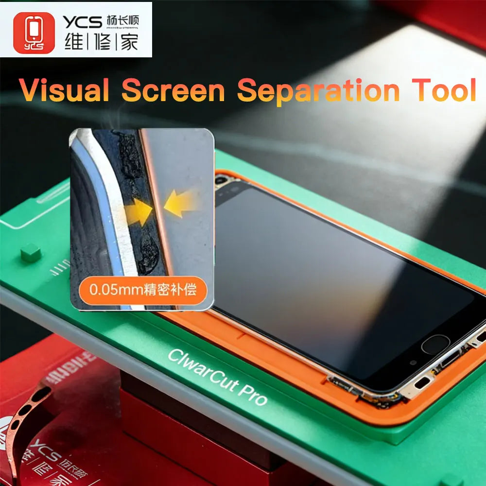YCS Visual Screen Separation Mold for Straight & Curved Phones, Precise Alignment Cover Bracket Repair Fixture
